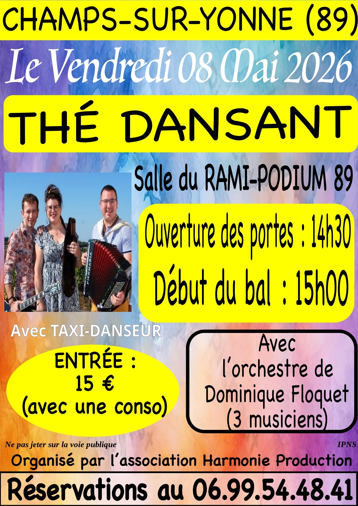Thé Dansant - Vendredi 8 mai 2026 - Podium du Rami - Champs-sur-Yonne (89)