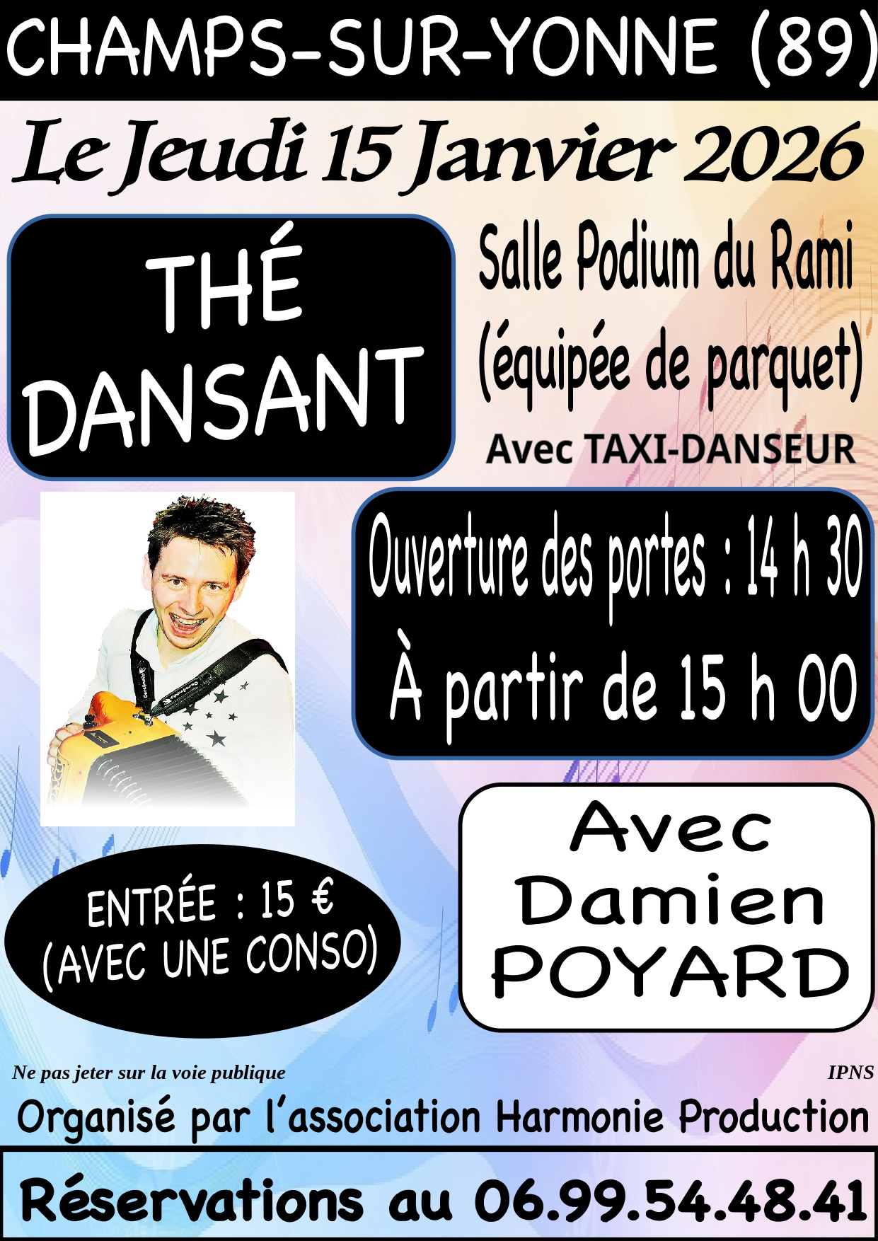 Thé Dansant - 15 Janvier 2026 - Podium du Rami - Champs-sur-Yonne (89)