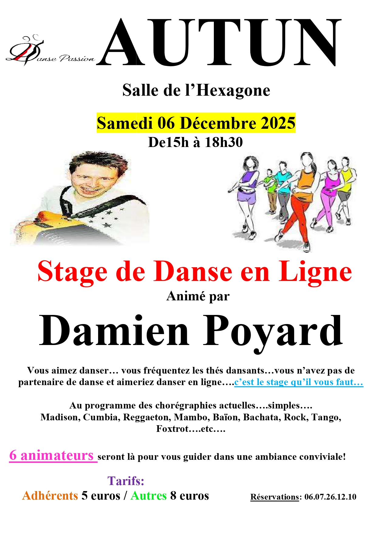 Stage de Danse en Ligne - 6 Décembre 2025 - Salle l'Hexagone - Autun (71)