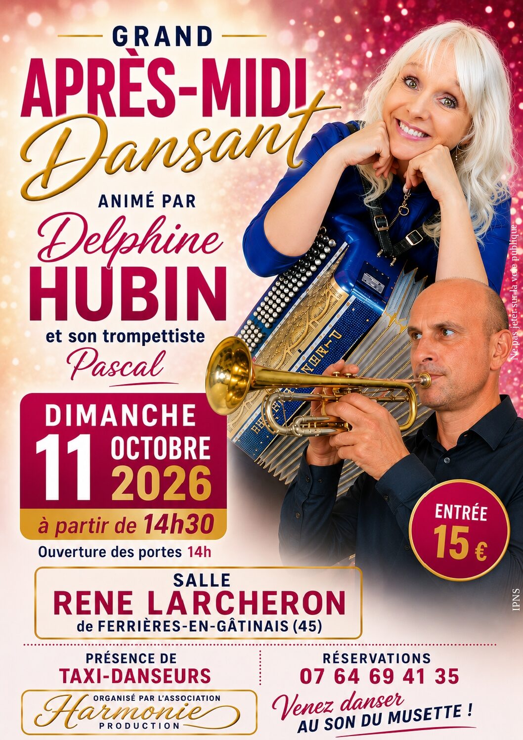 Thé Dansant - 11 Octobre 2026 - Salle René Larcheron - Ferrières-en-Gatinais (45)